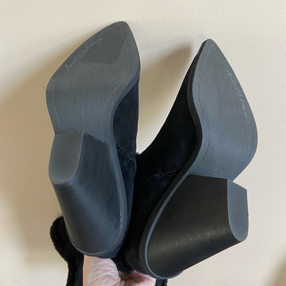 New Sam Edelman Ilsa Suede Shearling Lined Boot Black size 7.5 - Picture 10 of 12